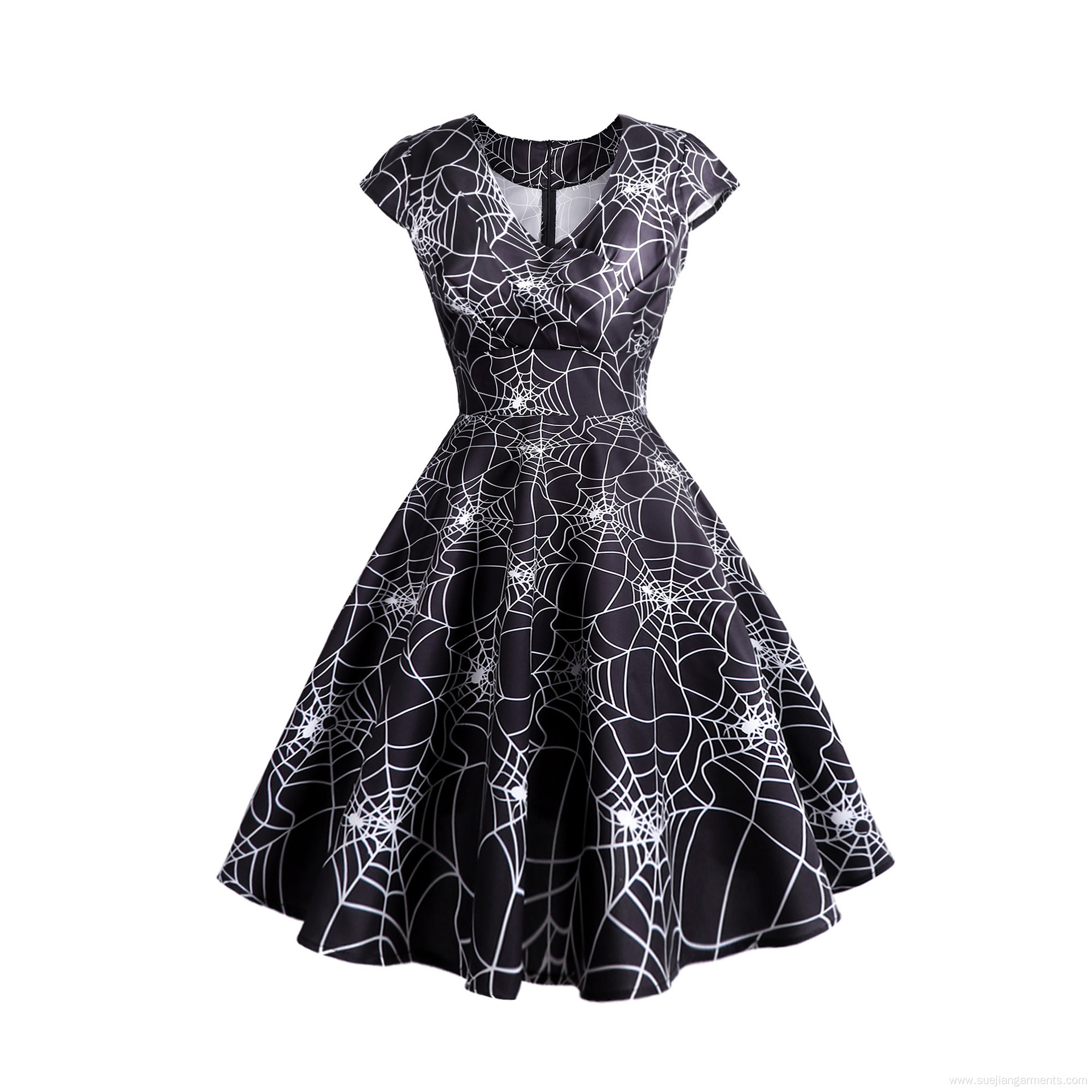 Halloween Spider women's Euro &American retro vintage Dress