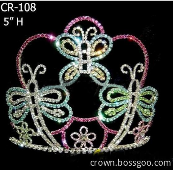 Rhinestone Easter Butterfly Pageant Crown