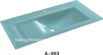 newly hot sell single glass Bathroom Basin sink for bathroom cabinet furniture vanity
