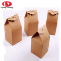 Kraft paper gift folding box with string