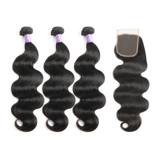 ruimei cuticle aligned unprocessed hair extension human hair weave bundle with closure vendors