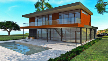 SIPs and L.G.S. Hybrid Prefab House