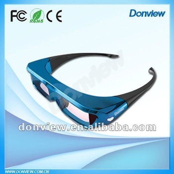 active shutter 3D lcd eye glasses with fad sunglasses shape