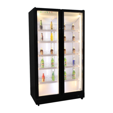 Retail Vertical Glass Door Display kommersiellt kylskåp