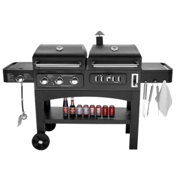 New Design High Quality Side Burner Steel Charcoal and BBQ Gas Grill Outdoor