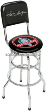 chrome swivel high bar stool chair