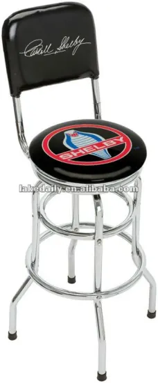chrome swivel high bar stool chair
