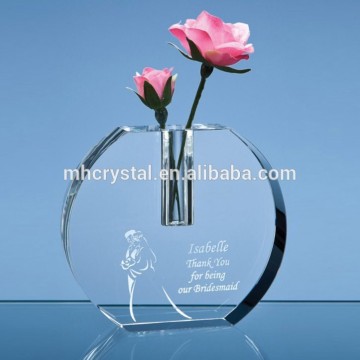 Personalized Crystal Round Vase MH-V049