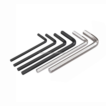 Alloy Steel L-Shaped Black Silver Hex Head Key Allen Wrench
