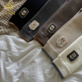 Leggings infantis com riscas florais forradas em lã