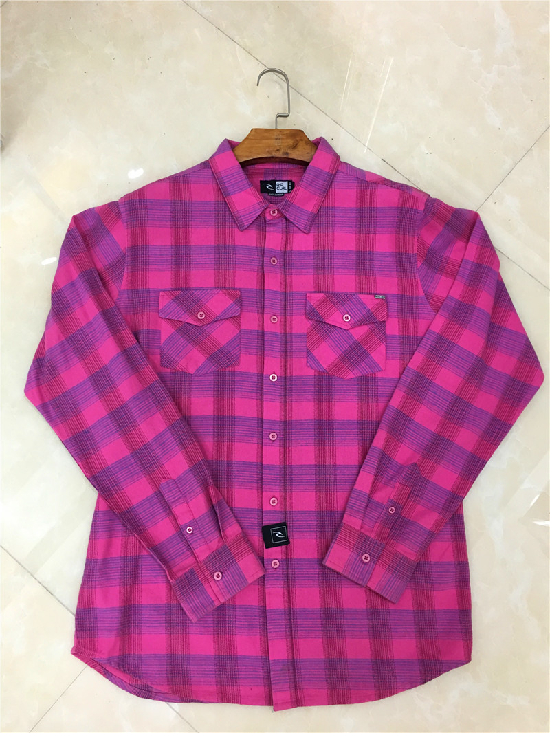 Men's Cotton Double-Pocket Red And Grey Checkered Shirt