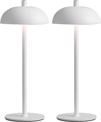 Umbrella shaped rechargeable battery desk lamp