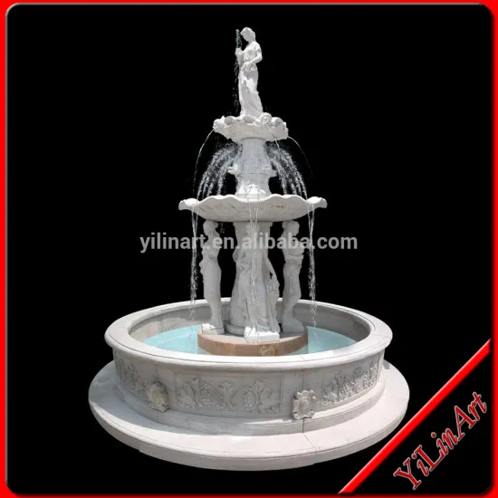 Big White Marble Stone Garden Water Fountain For Decoration