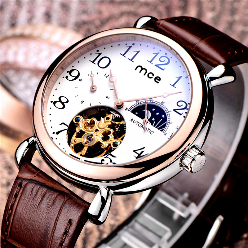 Tourbillon Automatic Watch Blue Dial Design for Men