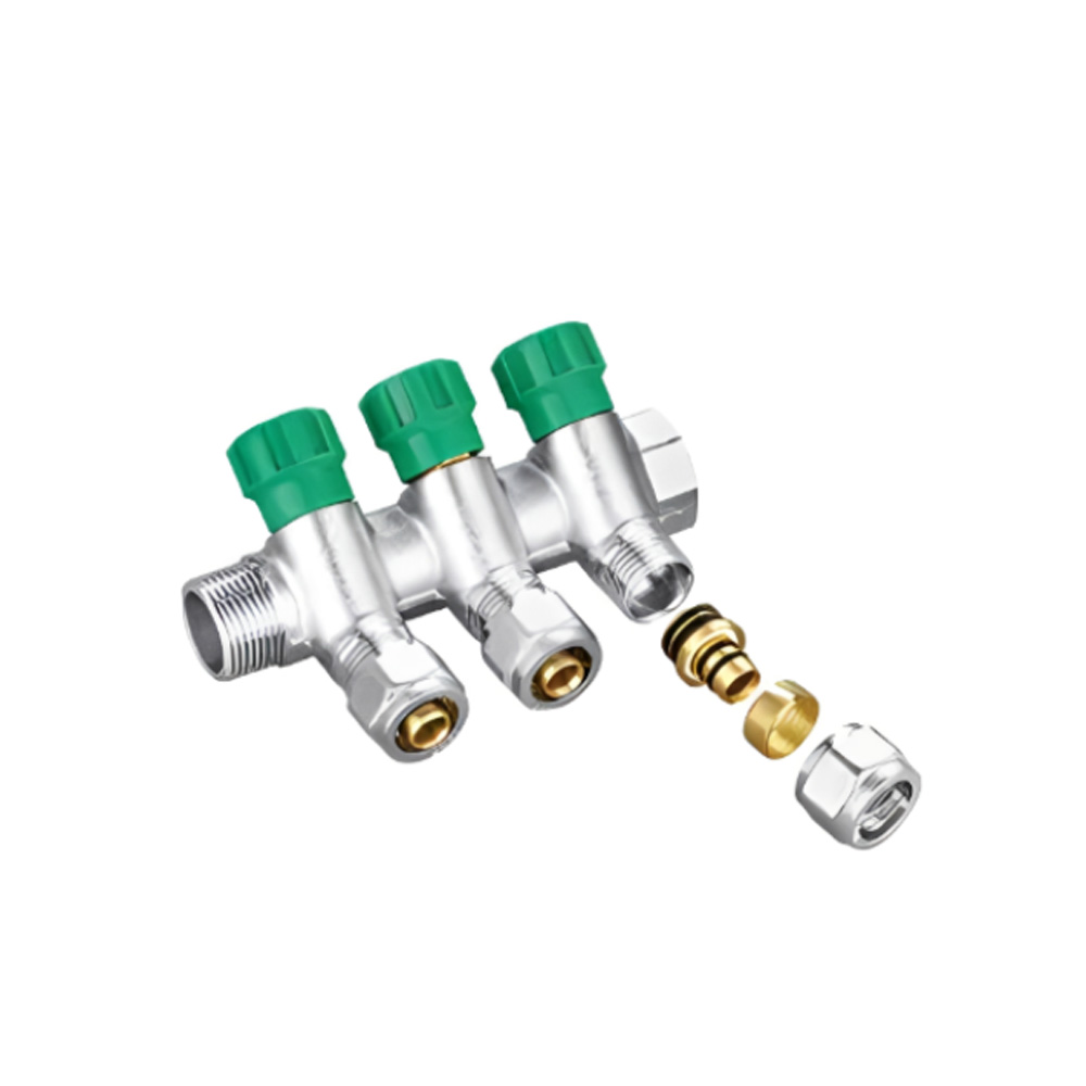 Plastic Handle Brass Water Manifold 1 4''