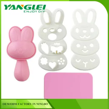 Rabbit Onigiri Mold Rice Ball Kit Nori Seaweed Punch Cutter bento sandwich