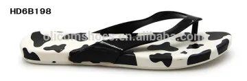 2017 New style PVC strap PCU outsole printing flat flip flops