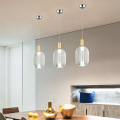 LEDER Glass And Wooden Pendant Lamps