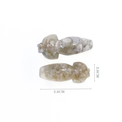 Natural Crystal Carved Agate Cheongsam Statuary - Gift Item