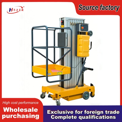 Elevador de alumínio com mastro único para acesso vertical eficiente