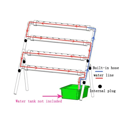 DIY Plastic Vertical NFT Hydroponics System for Indoor Gardening