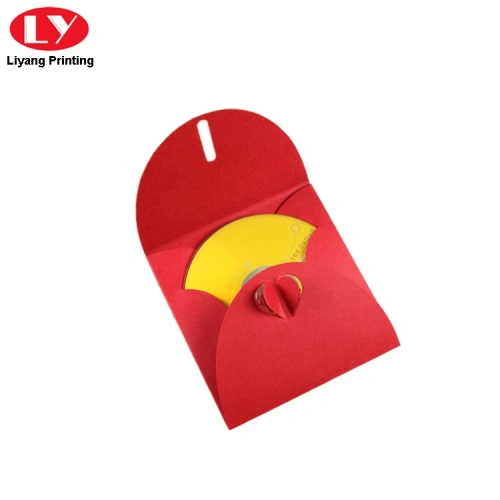 Custom red envelope with heart button for card China Manufacturers ...