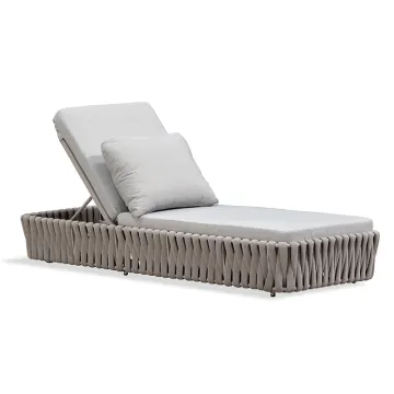 Modern Luxury Outdoor Patio Furniture: Rattan Sun Loungers and Pool Lounge Chairs