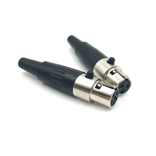 Mini XLR Female Socket Audio Microphone Solder Connector