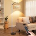 Remote control LED Bohemian rope arc floor lamp