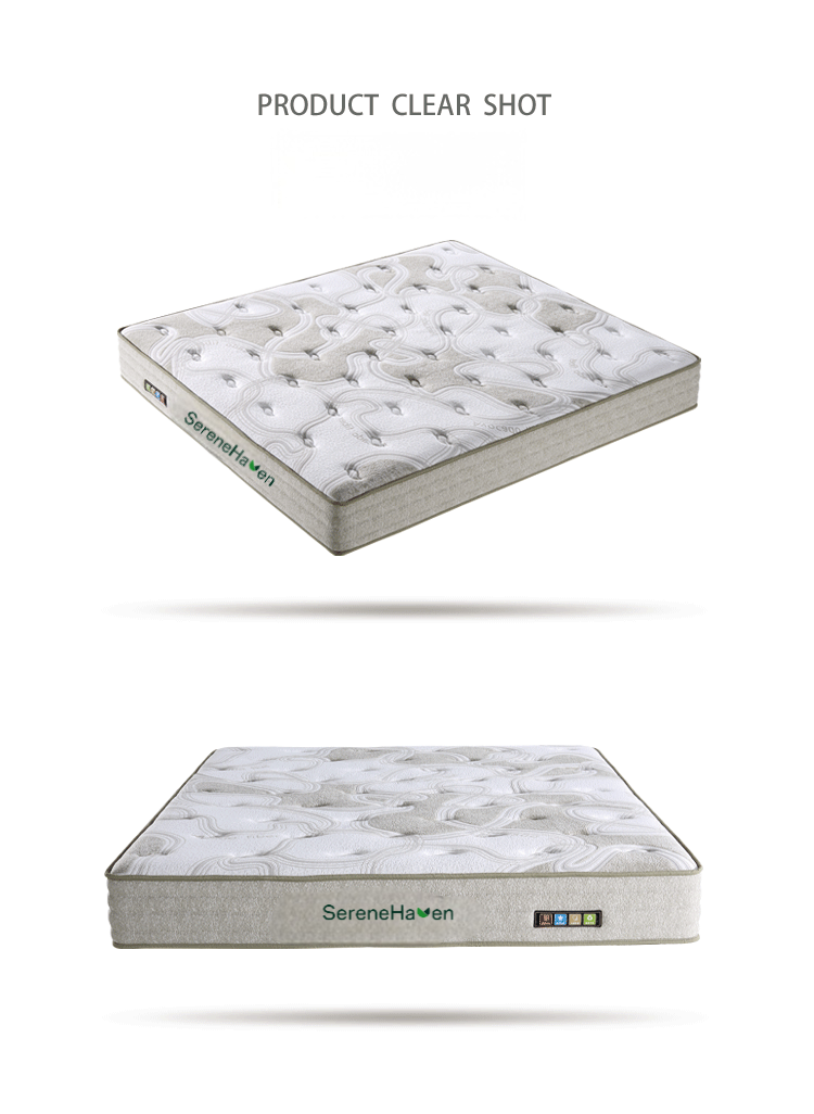 SereneHaven Spinal Protection Mattress - Aloe vera-infused fabric surface