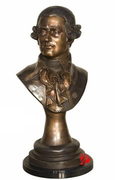 Bronze head statue for desk office decoration