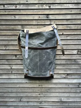 Custom high quality waxed canvas backpack for men