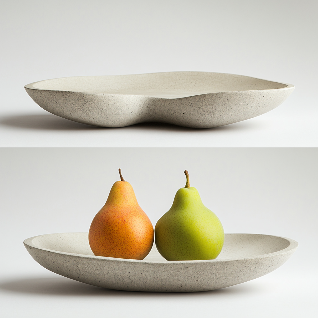 concrete fruit tray