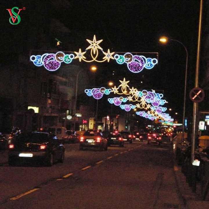Outdoor Street Motif Light Led Christmas Snowflake Rope