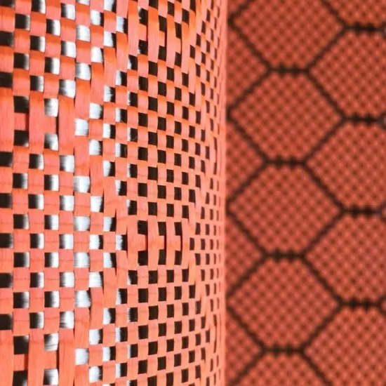 colored hexagon carbon aramid jacquard fabric
