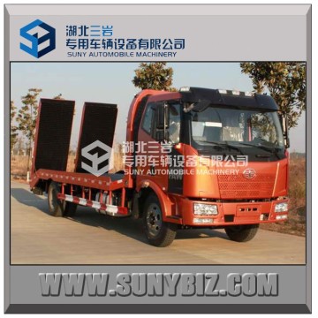FAW Low platform 4*2 flatbed transport truck