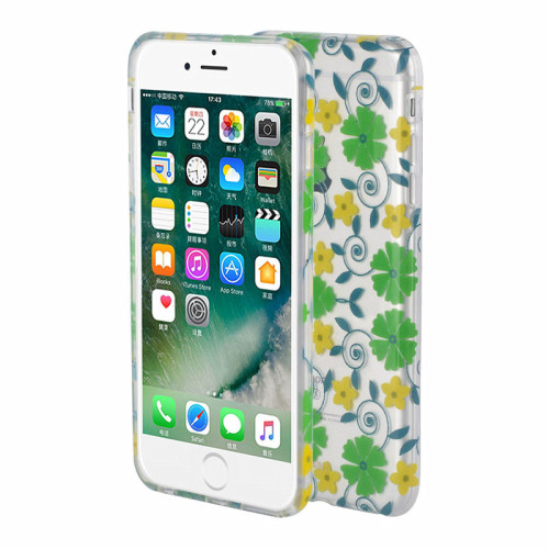 Durable Trantsparent IML Flower Series TPU Case for iPhone6