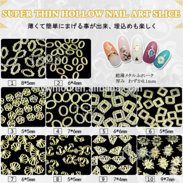 Super-thin hollow metal type DIY slice tips decoration decals