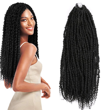 Pre-twisted Passion Twist Crochet Hair Extension Braiding Hair 24inch Synthetic Fiber Ombre Color Passion Water Wave Hair