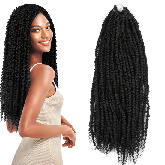Pre-twisted Passion Twist Crochet Hair Extension Braiding Hair 24inch Synthetic Fiber Ombre Color Passion Water Wave Hair
