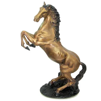 Hot sale life size white copper bronze standing horse statue sculpture for ornament
