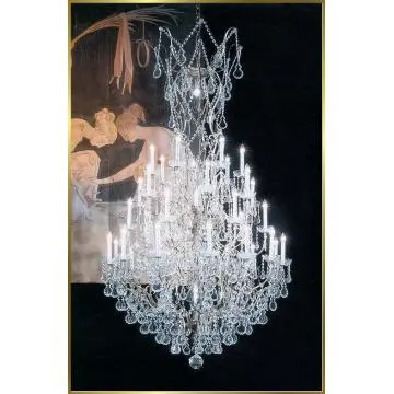 Wrought Iron Crystal Chandelier Lighting