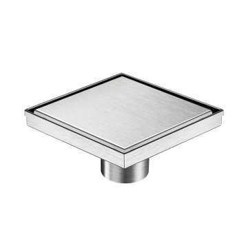 Mondeway Stainless Steel Floor Drain Cover: Anti-Odor, Tile Insert, Square Brass Shower Drain with Grate Strainer