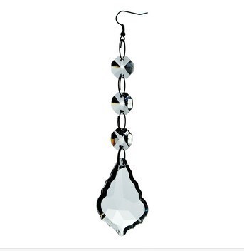 38mm/63mm/76mm Maple leaf crystal prism chandelier parts +3 beads hanging pendant