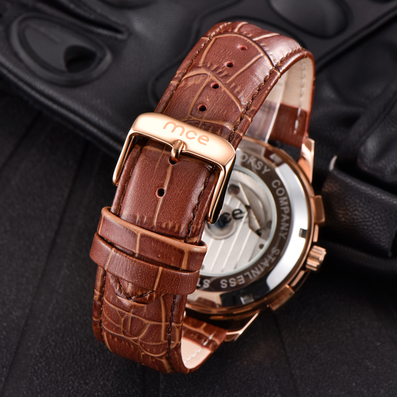 Leather Band OEM/ODM Japan Automatic Movt Watch