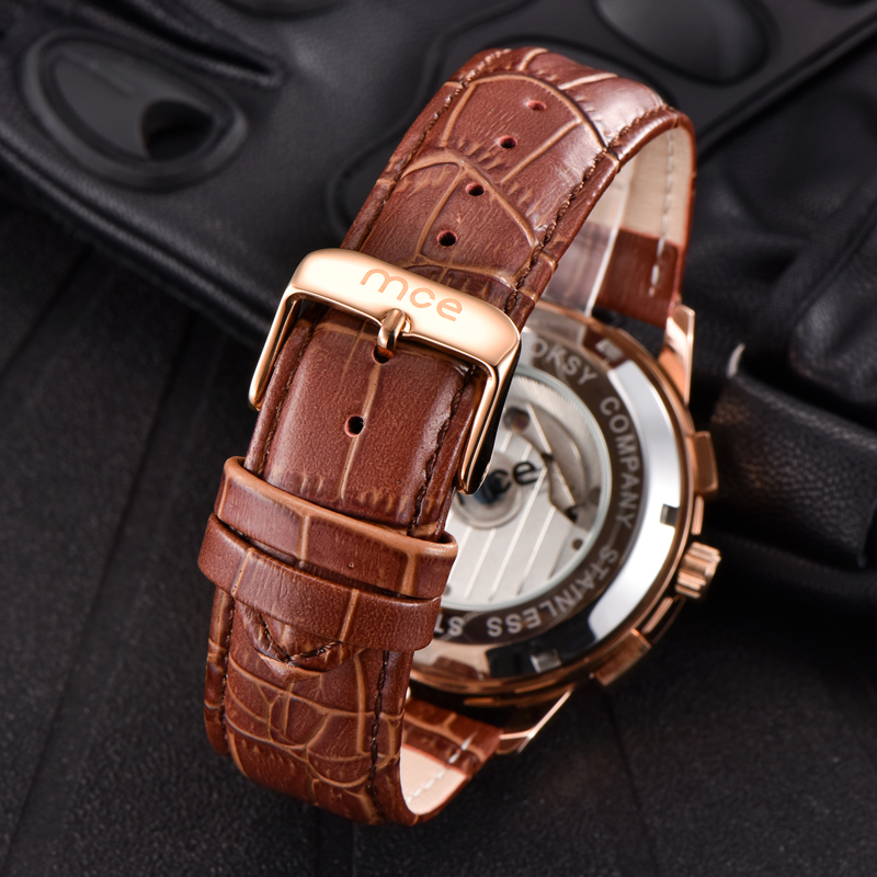 Leather Band OEM/ODM Japan Automatic Movt Watch Leather Band OEM/ODM Japan Automatic Movt Watch