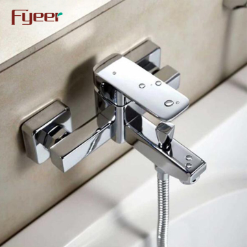 Fyeer Square Body Chrome Plated Bathtub Faucet