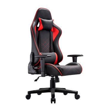 Läder ergonomisk spelstol med ländryggstöd