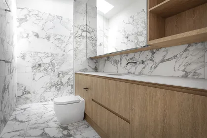 Raw Wood Mirror Combination Bathroom Cabinet