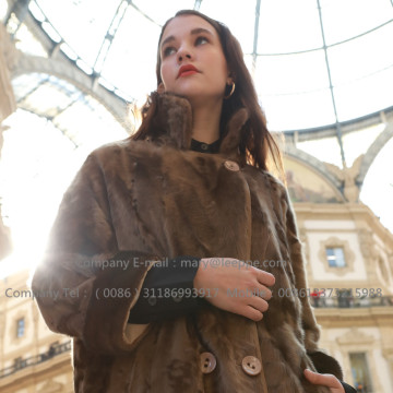 Women Mink Fur Coat